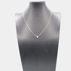 Cartier 18K White Gold Mini Heart of Cartier Diamond Necklace