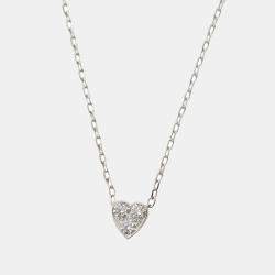 Cartier 18K White Gold Mini Heart of Cartier Diamond Necklace