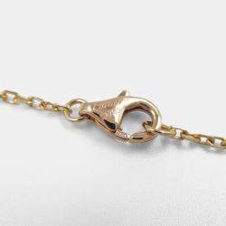 Cartier 18K Pink Gold C Heart Diamond Pendant Necklace   