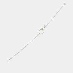 Cartier 18K White Gold Love Interlocking Loop Bracelet
