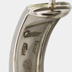 Cartier 18K White Gold Classic Love Hoop Earrings
