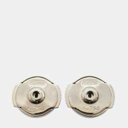 Cartier 18K White Gold Classic Love Hoop Earrings