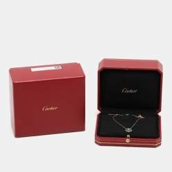 Cartier Amulette De Cartier Malachite Diamond 18k Rose Gold XS Model Necklace