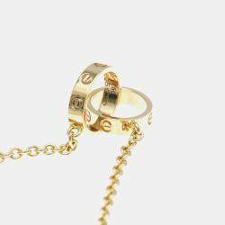 مملوكة مسبقًا Cartier 18K Pink Gold Baby Love Necklace