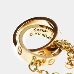 مملوكة مسبقًا Cartier 18K Pink Gold Baby Love Necklace