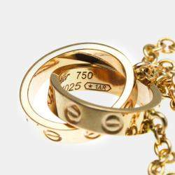 مملوكة مسبقًا Cartier 18K Pink Gold Baby Love Necklace