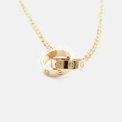 مملوكة مسبقًا Cartier 18K Pink Gold Baby Love Necklace