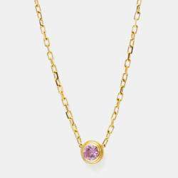 Cartier 18K Pink Gold Pink Sapphire D'Amour Necklace 