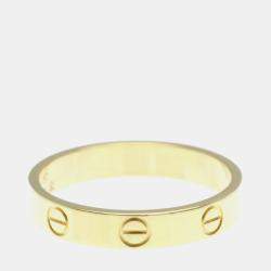 Pre Owned Cartier 18K Yellow Gold Love Band Ring EU 57