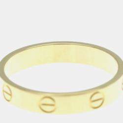 Pre Owned Cartier 18K Yellow Gold Love Band Ring EU 57