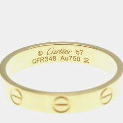 Pre Owned Cartier 18K Yellow Gold Love Band Ring EU 57