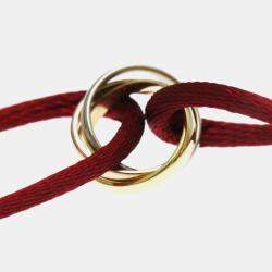 Pre Owned Cartier 18K Yellow Gold, Rose Gold, White Gold Trinity Cord Bracelet