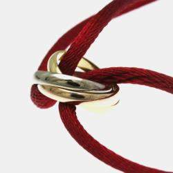 Pre Owned Cartier 18K Yellow Gold, Rose Gold, White Gold Trinity Cord Bracelet