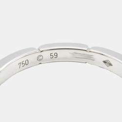 Cartier 18K White Gold Mallion Panthere Ring EU 59