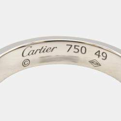 Pre Owned Cartier 18K White Gold Happy Birthday Ring EU 49