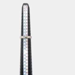 Pre Owned Cartier 18K White Gold Happy Birthday Ring EU 49