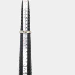 Pre Owned Cartier 18K White Gold Happy Birthday Ring EU 49