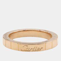 Pre Owned Cartier 18K Pink Gold Lanieres Ring EU 49