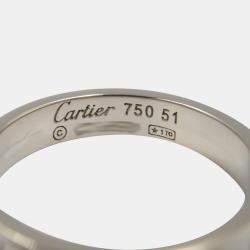 Cartier 18K White Gold Love Band Ring EU 51