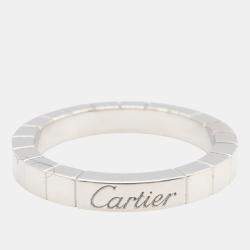 Cartier 18K White Gold Laniere Ring  EU 54