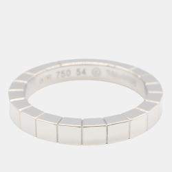 Cartier 18K White Gold Laniere Ring  EU 54
