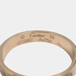 Pre Owned Cartier 18K Rose Gold Love Band Ring EU 50