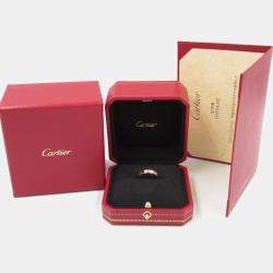 Pre Owned Cartier 18K Rose Gold Love Band Ring EU 50