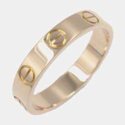 Pre Owned Cartier 18K Rose Gold Love Band Ring EU 50