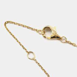 Cartier 18K Yellow Gold & Mother of Pearl Diamond Mother of Pearl Amulette de Necklace