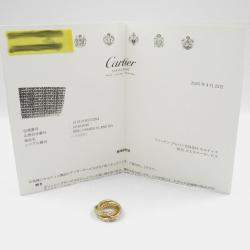 Pre Owned Cartier 18K Yellow Gold Vintage Diamond Trinity Ring EU 45