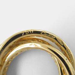 Pre Owned Cartier 18K Yellow Gold Vintage Diamond Trinity Ring EU 45