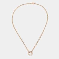 Cartier Love 2 Diamonds 18K Rose Gold Necklace