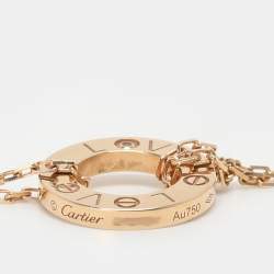 Cartier Love 2 Diamonds 18K Rose Gold Necklace