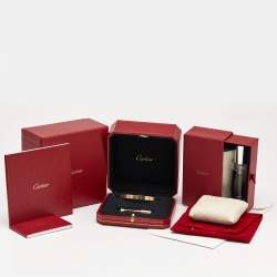 Pre Owned Cartier Love 18k Rose Gold Classic Model Bracelet 17