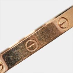 Pre Owned Cartier Love 18k Rose Gold Classic Model Bracelet 17