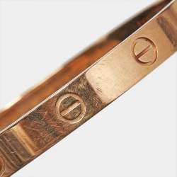 Pre Owned Cartier Love 18k Rose Gold Classic Model Bracelet 17