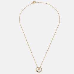 Cartier Amulette De Cartier Mother of Pearl Diamond 18k Yellow Gold XS Model Necklace