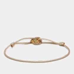 Cartier Trinity 18k Three Tone Gold Adjustable Cord Bracelet