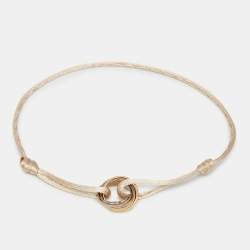 Cartier Trinity 18k Three Tone Gold Adjustable Cord Bracelet