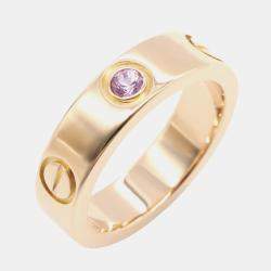 18K Rose Gold and Pink Sapphire Classic Love Ring
