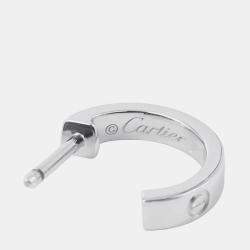Cartier Love 18K White Gold Women Hoop Earrings