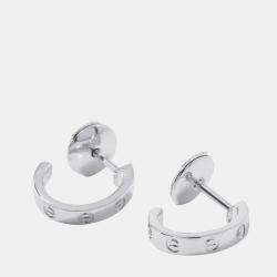 Cartier Love 18K White Gold Women Hoop Earrings
