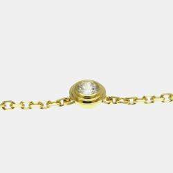 Pre Owned Cartier 18K Yellow Gold Diamond D'Amour Pendant Necklace