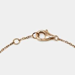 Pre Owned Cartier Amulette De Cartier Malachite Diamond 18k Rose Gold XS Model Bracelet