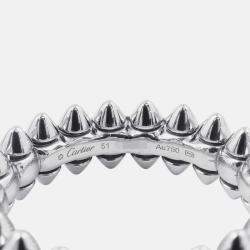 Cartier Crash De Cartier 18K White Gold Ring SM EU 51 