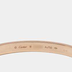 Pre Owned Cartier Love 18k Rose Gold Classic Model Bracelet 18