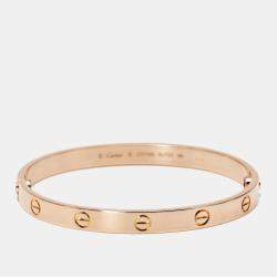 Pre Owned Cartier Love 18k Rose Gold Classic Model Bracelet 18