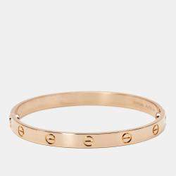 Pre Owned Cartier Love 18k Rose Gold Classic Model Bracelet 18