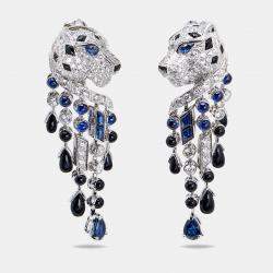 Cartier Panthere De Cartier Altesse Multi Gemstone Platinum Earrings