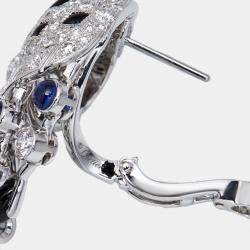 Cartier Panthere De Cartier Altesse Multi Gemstone Platinum Earrings
